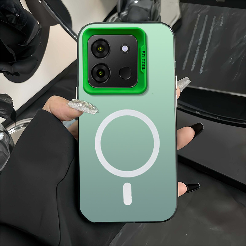 ปลอก infinix smart 7 tecno go 2023 5g เคสโทรศัพท์ Hard Case เคสโทรศัพท์ TPU เคสกันกระแทกแบบแข็ง ดีไซน์ใหม่ Aesthetics ไร้สายแม่เหล็ก CYBSWX01 - รูปที่ 7