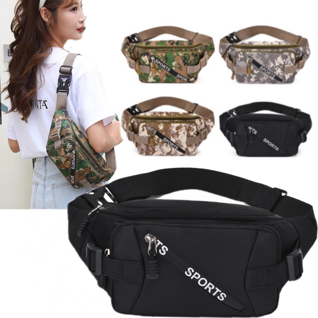 Lucky girl: กระเป๋าคาดเอวสะพายหน้าอก สไตล์เกาหลี มีหลายสีให้เลือกสีสวยมากผู้หญิงผู้ชายขายได้ mam114