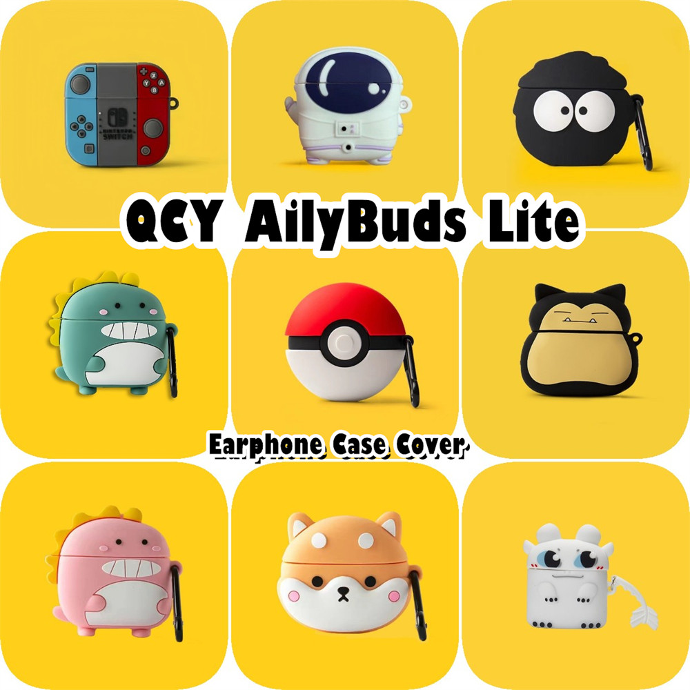 สําหรับ QCY AilyBuds Lite กรณีหูฟังแฟชั่นการ์ตูนปลอกซิลิโคนอ่อนนุ่ม NO.1