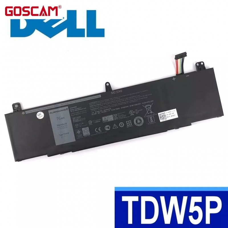 ✿V9XD7 R3 0V9XD7 4RRRR3 04 RRR3 TDW5P แบตเตอรี่แล็ปท็อปสำหรับ Dell Alienware 13 ALW13C D1738