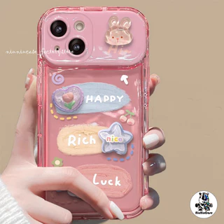 เคส + ตุ๊กตา 3D DIY สำหรับ iPhone 11 15 14 13 12 Pro MAX 7 8Plus X XR XS MAX เคสโทรศัพท์ กันกระแทก กรณีโทรศัพท์กระจกพลิก