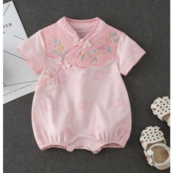 ปีใหม่romperสําหรับbewbornsเด็กทารกromperจีนretro Yuanbao Cheongsamเด็กจีนเสื้อผ้าปีใหม่ - รูปที่ 4