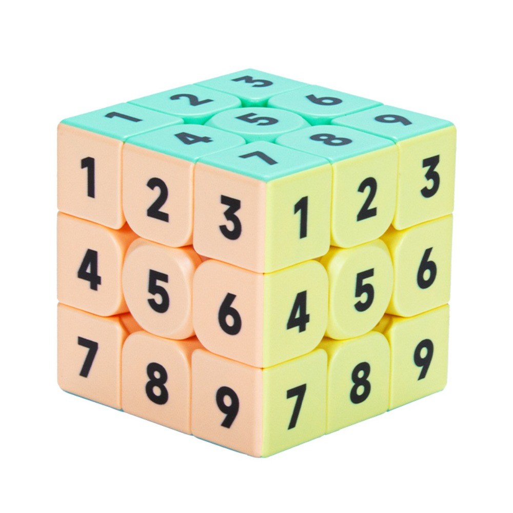 Z-cube 3x3 Number Speed Cube 3x3x3 Sudoku Magic Cube ไร้สติ๊กเกอร์