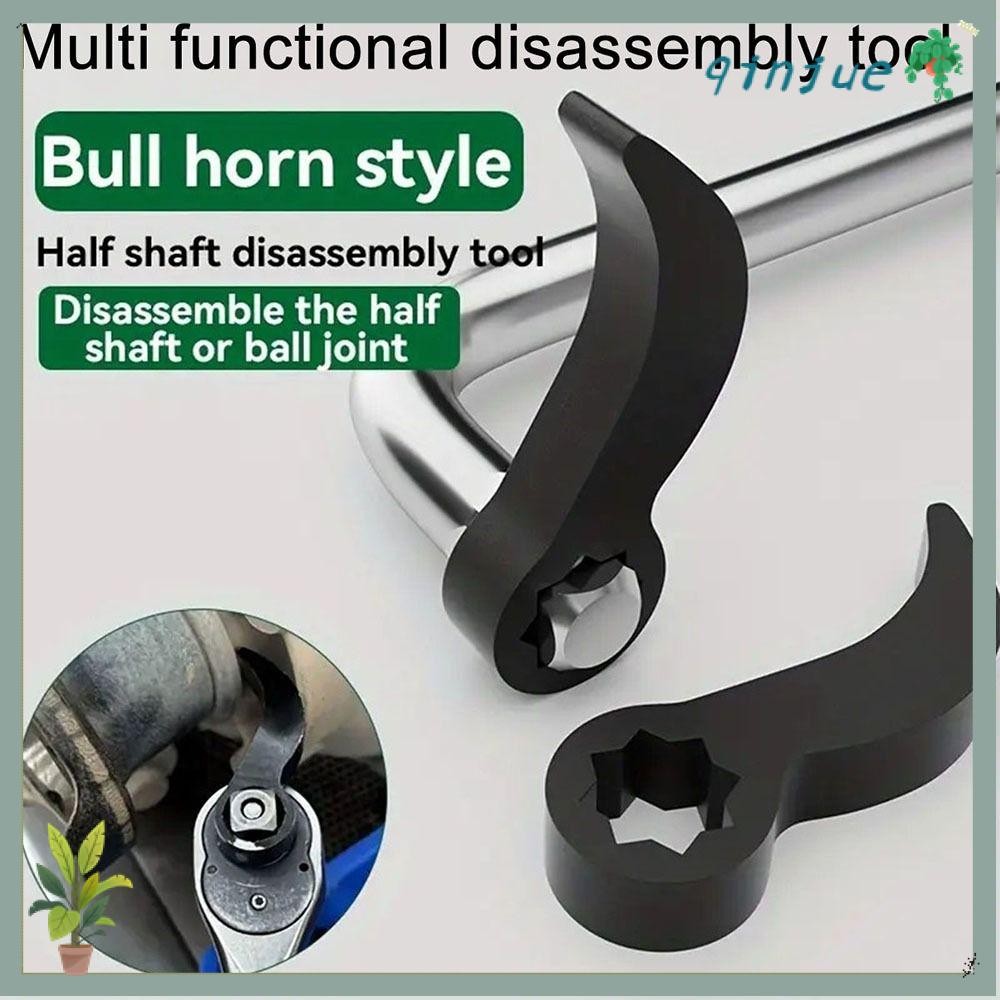 Printli 1ชิ้น Bull Horn Pry Bar,ครึ่งเพลาปรับมุมชะแลงอะแดปเตอร์หัว,เหล็กโลหะผสมมุมประเภทสแควร์ไดรฟ์เพลาเครื่องมือถอดชิ้นส่วนสําหรับ1/2 "RATCHETเปิด-Endประแจ