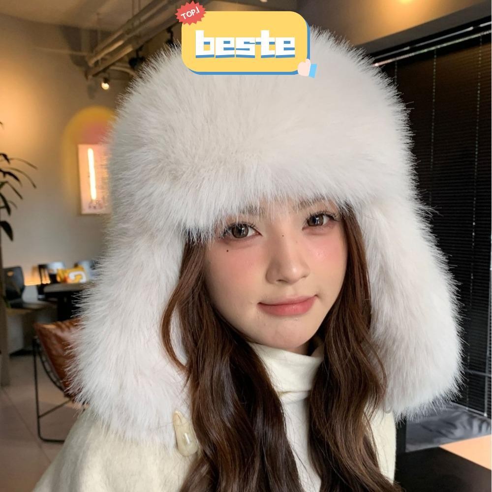 Bate ฤดูหนาวหมวก Plush, Thicken Soft Plush Bomber หมวก, Windproof รัสเซีย Ushanka Warm Trapper หมวกสําหรับผู้หญิงผู้ชาย