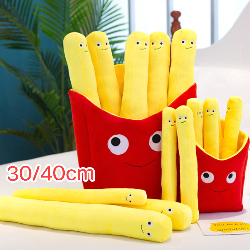 ตุ๊กตา หมอนตุ๊กตานุ่ม รูปการ์ตูนเฟรนช์ฟรายส์ 30/40cm ตุ๊กตาสัตว์