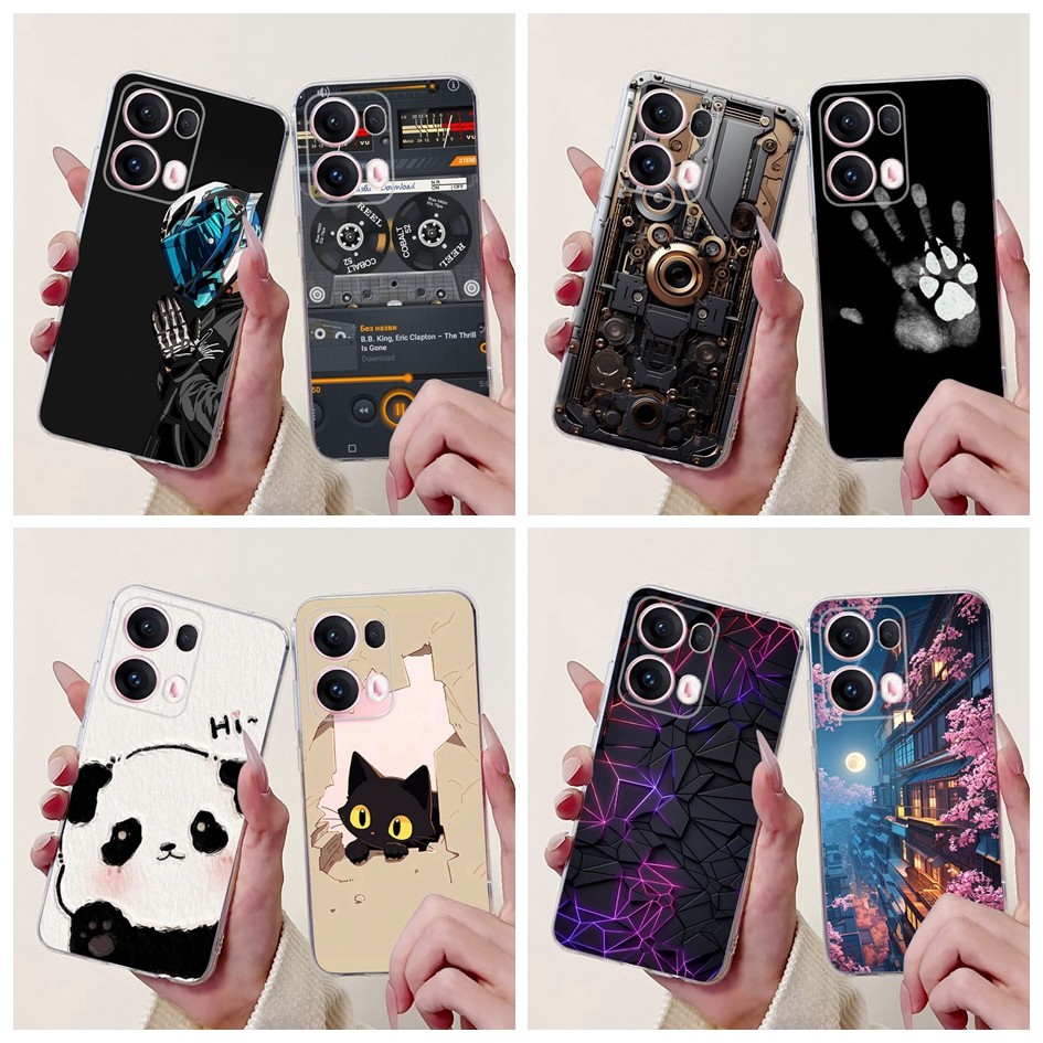 สําหรับ OPPO Reno 13 กรณี Reno 13 Pro ฝาครอบ CPH2689 CPH2697 กันกระแทกกันชน Cool เครื่องการ์ตูนเคสโทรศัพท์สําหรับ Reno13 Pro 5G Capa