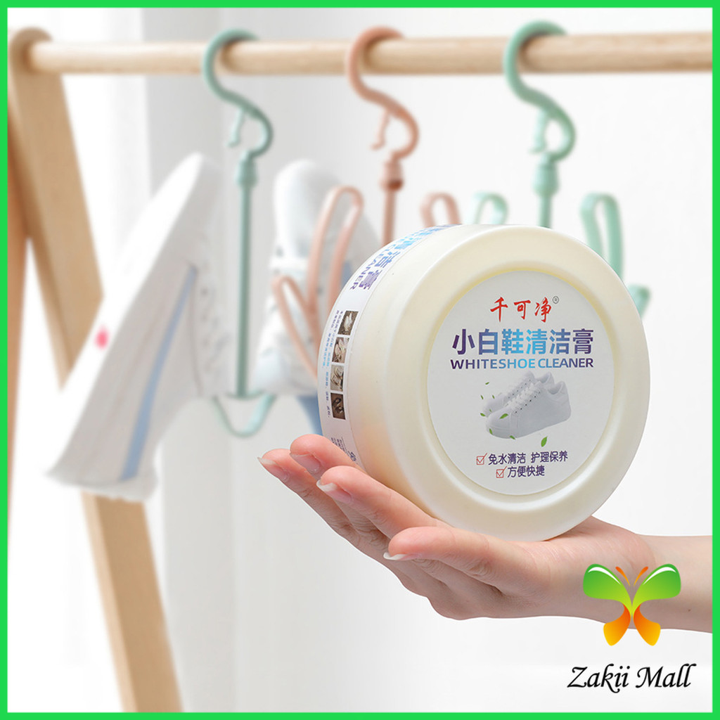 Z.M. ครีมขัดรองเท้า 120g น้ำยาขัดรองเท้าขาว ไม่ต้องล้าง พร้อมฟองน้ำสำหรับขัด Shoe Cleaning Cream