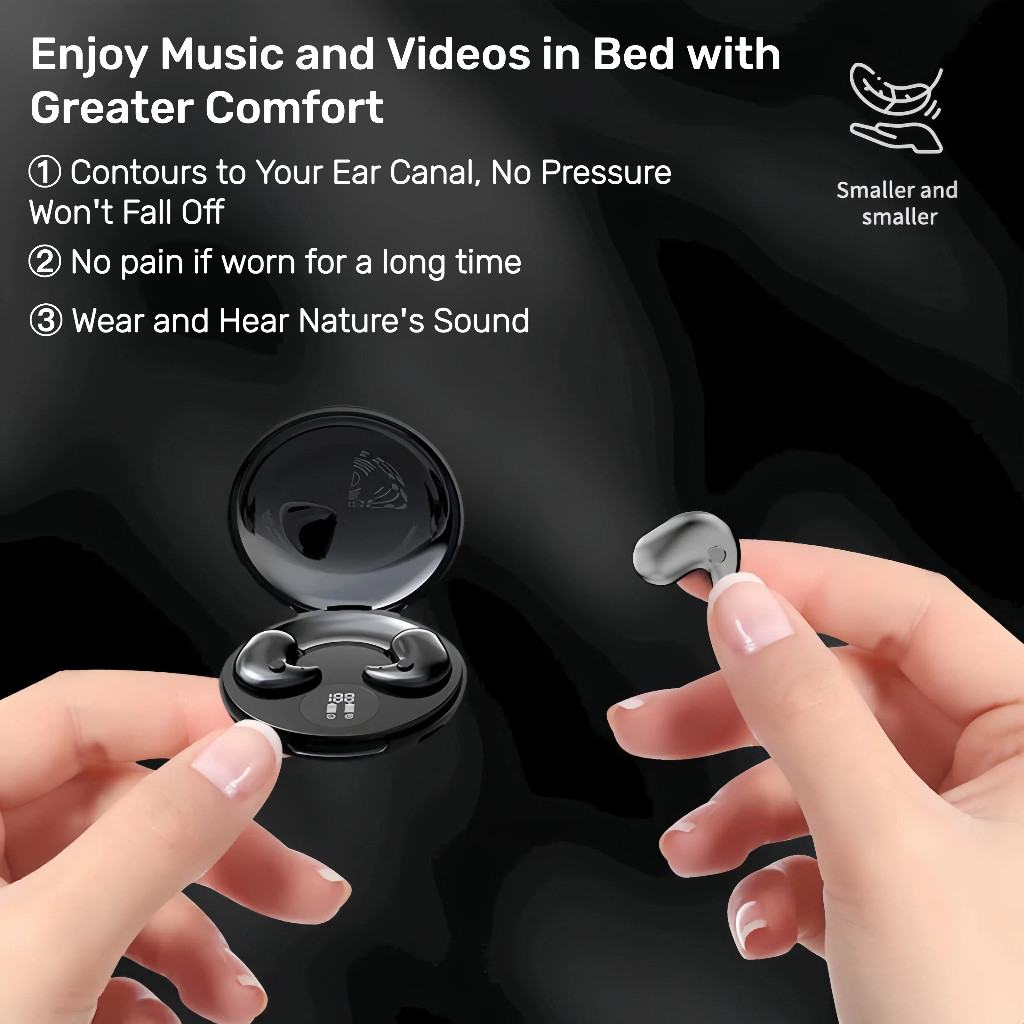 Y29 Sleeping Earbuds หูฟังไร้สายบลูทูธกันน้ําแบบพกพาและ Featherweight หูฟังในหูตัดเสียงรบกวน