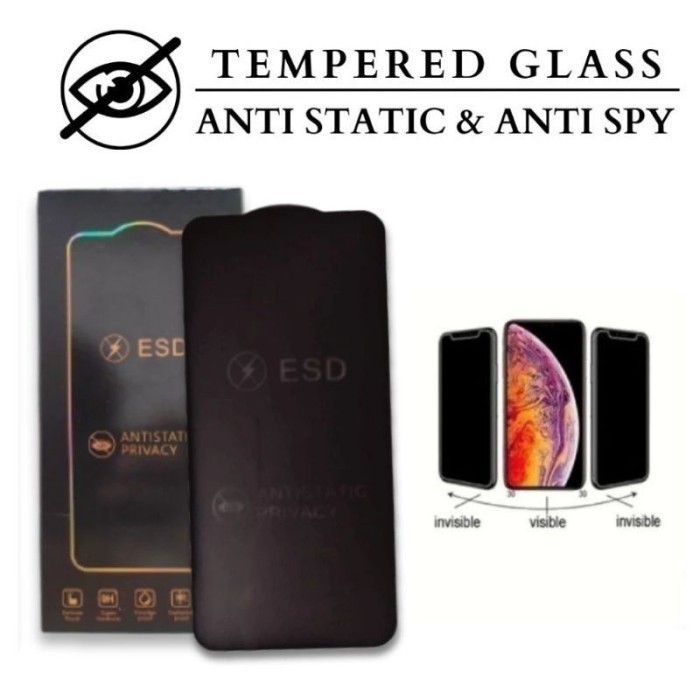 TEMPERED GLASS PRIVACY ANTI STATIC SPY VIVO Y04 Y19S GT 5G Y19S PRO Y29S IQOO Z9 5G Z9X 5G V9 V9 PRO