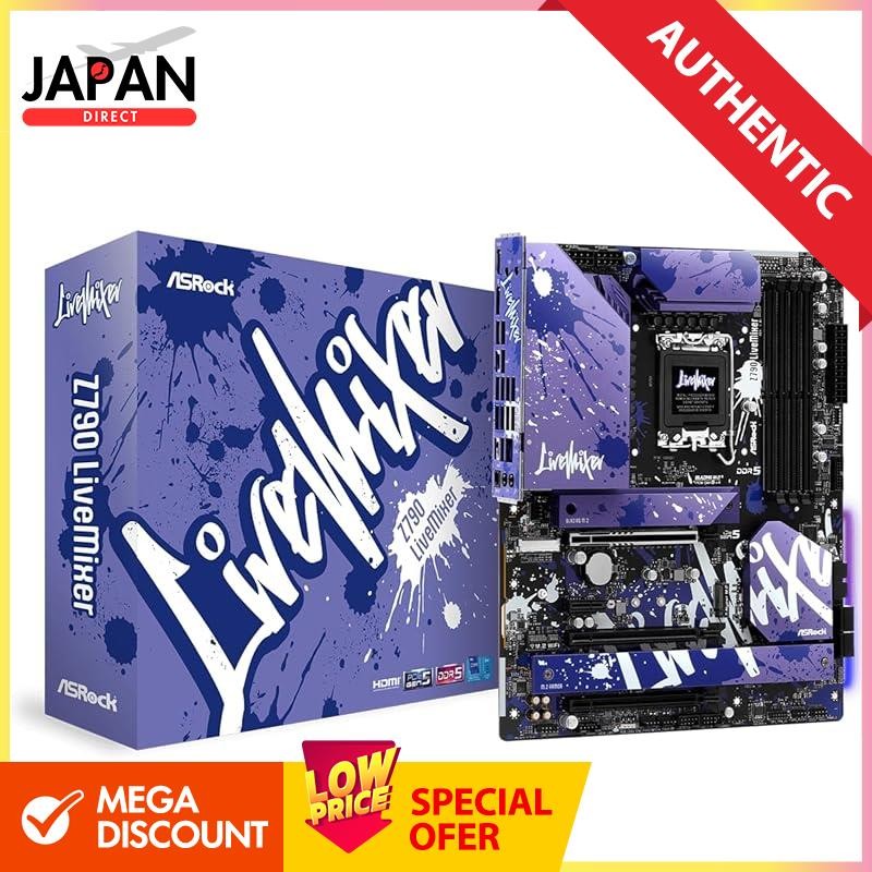 ASRock Motherboard Z790 LiveMixer Z790 chipset DDR5 ATX motherboard for Intel 12th and 13th generati