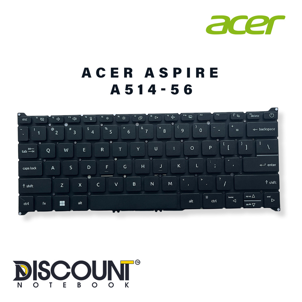 TOMBOL ACER ASPIRE A514-56 A314 คีย์บอร์ดแล็ปท็อปสีดํา QV03T_A10B A514-56 BLACK - ปุ่มพลังงาน [รับปร