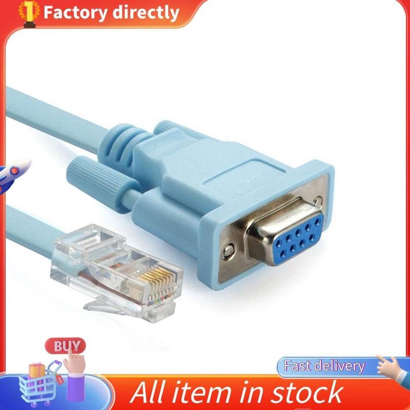 สายคอนโซล USB RJ45 Cat5 Ethernet To Rs232 DB9 COM พอร์ต Serial หญิงเราเตอร์อะแดปเตอร์เครือข่ายสาย 1.