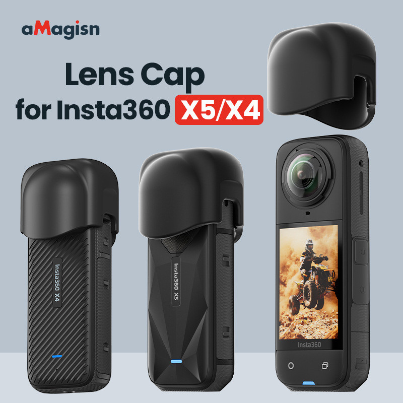 สําหรับ Insta360 X5/X4 ซิลิโคนฝาครอบเลนส์ Panoramic เลนส์กล้องฝาครอบป้องกันอุปกรณ์เสริมสําหรับกล้องกีฬา