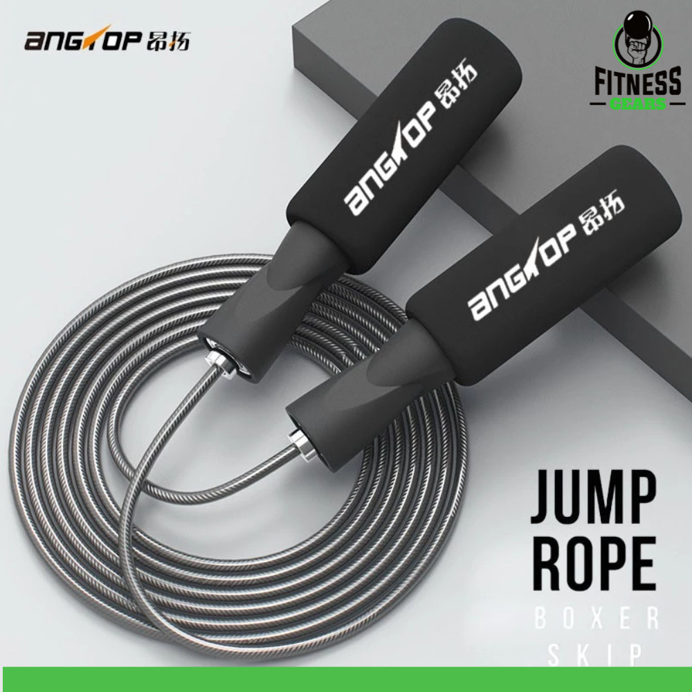 Fitness อุปกรณ์ฟิตเนส workout jump rope เชือกกระโดด สายลวดเหล็ก ปรับความยาวเชือกได้