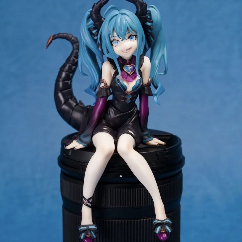Black Little Devil Hatsune miku บะหมี่กึ่งสําเร็จรูป miku ที่นั่งสองมิติ#黑小恶魔初音未来装压泡面miku坐姿二次元#Z25
