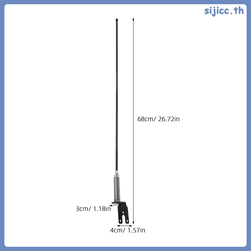 🏠 ibasenice อะไหล่มอเตอร์ไซค์ เสาอากาศธงไฟเบอร์กลาสหลายแกน สแตนเลส เพิ่มประสิทธิภาพรับสัญญาณ 1Pack - รูปที่ 2