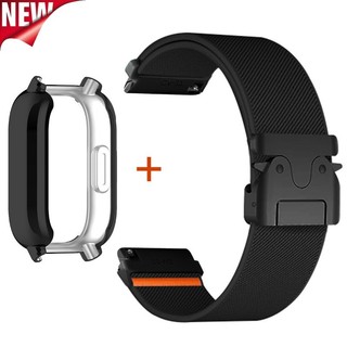 สายรัดไนลอน + เคส เข้ากันได้กับนาฬิกา Redmi 5 Active Simple Replacement band + ฝาครอบสําหรับ Redmi watch 5 lite อุปกรณ์เสริม