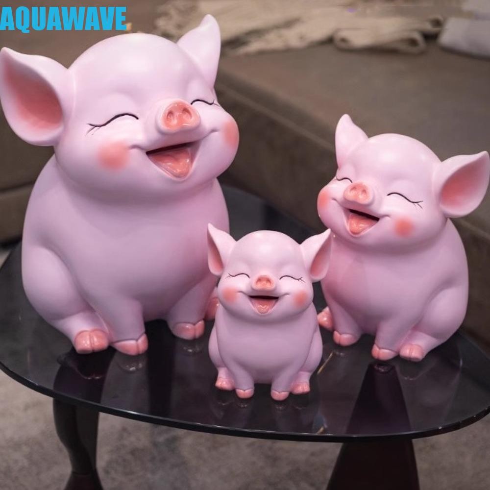 กระปุกออมสินหมู คลื่นน้ํา, ถังออมทรัพย์ตกแต่งกล่องออมสัตว์,ตู้เซฟเงินฝากเงินความจุขนาดใหญ่การ์ตูนเปิดกล่องเงินการ์ตูนปีใหม่