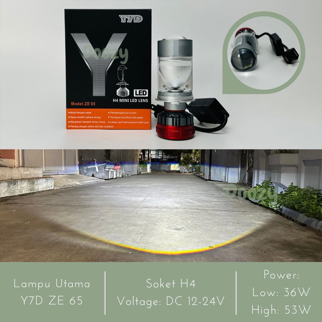 Y7D ZE 65 H4 ไฟหน้าซ็อกเก็ต LED