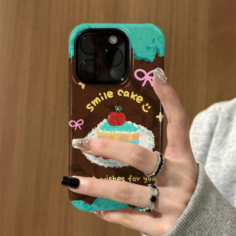 เคสโทรศัพท์ Cherry Cake 2-in-1 เข้ากันได้กับ iPhone 15 รูปที่ 5