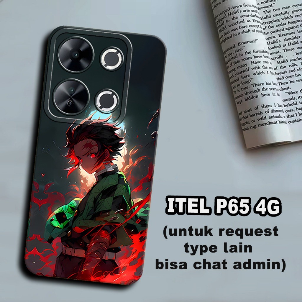 CC12/ softcase ยางยืดหยุ่นสําหรับ ITEL P65 4G/อะนิเมะDemon slayer character Motif/ITEL P65 4G case /