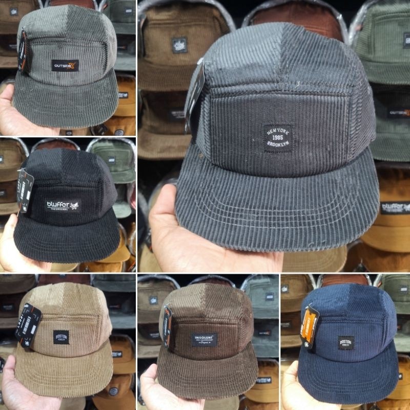 5 PANEL CORDUROY WOVEN EMBLEM HAT | SNAPBACK 5 CORDUROY PANEL