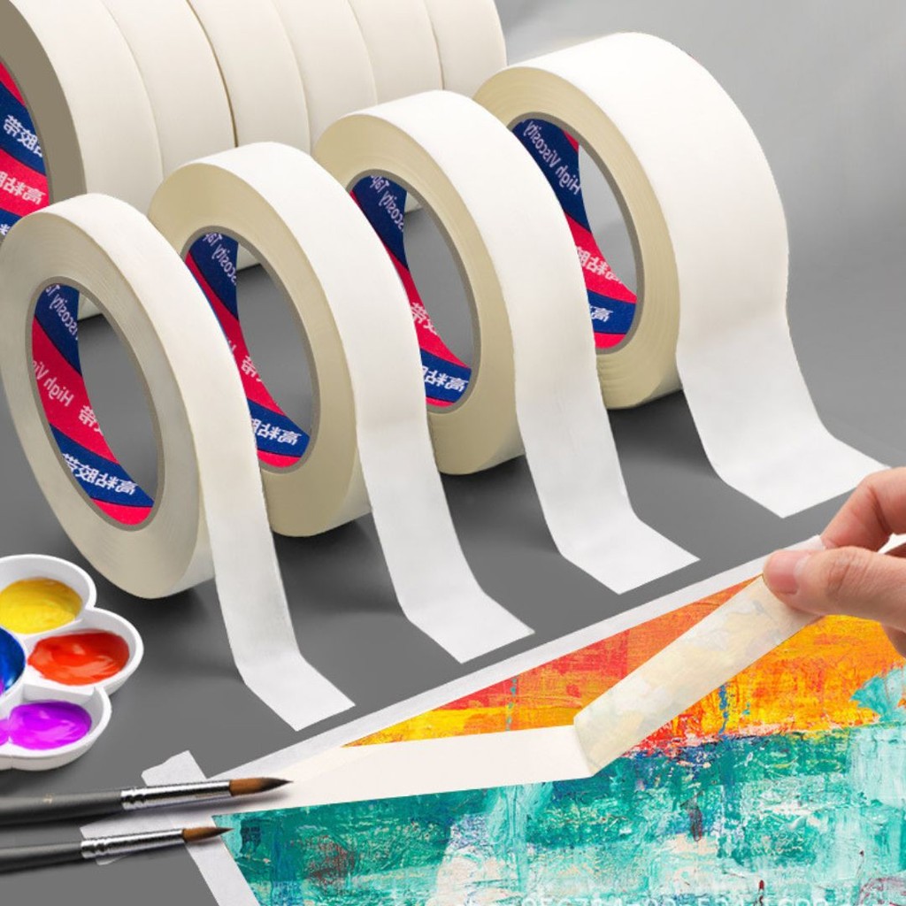 เทปกาวย่น ฉีกได้ กระดาษกาวย่น (1 ม้วน) เทปหนังไก่ ความยาว 20m.  #AG-0007