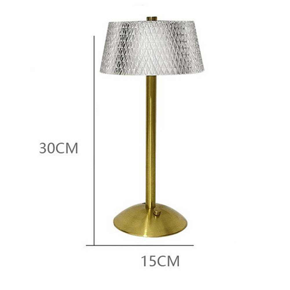 โคมไฟตั้งโต๊ะคริสตัล 3 สี LED หรี่แสงได้โคมไฟตั้งโต๊ะแบบสัมผัสตกแต่งบาร์ (C) - รูปที่ 6