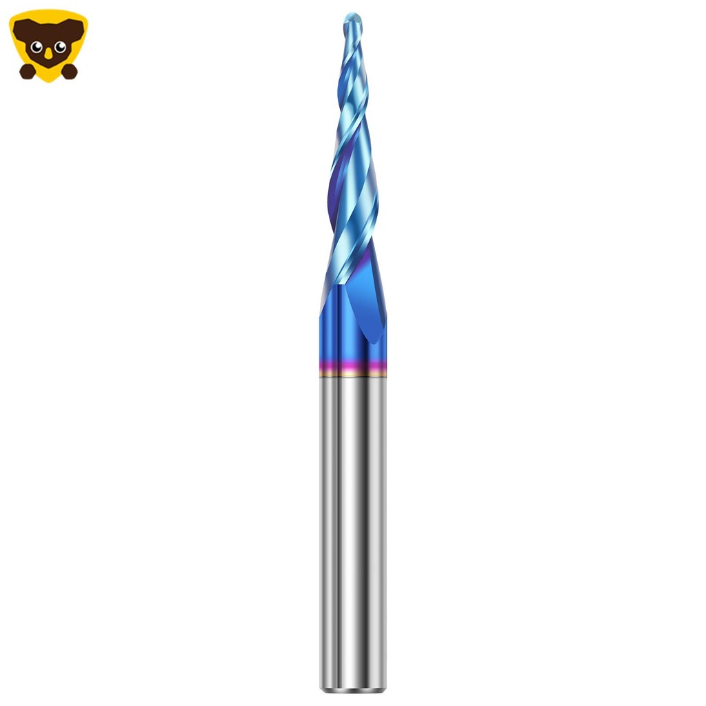 1/4 นิ้ว Shank 2 ขลุ่ย CNC Router บิต YK20 คาร์ไบด์เรียวบอลจมูก End Mills สําหรับแกะสลัก SHOPCYC3031