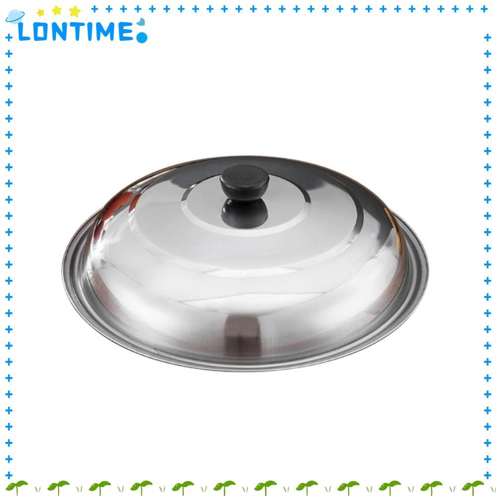 LONTIME ฝาครอบหม้อสแตนเลส, ชิ้นส่วนเครื่องครัว Universal รอบฝาหม้อ, ทนทานพร้อมลูกบิด 28/32/36/40 ซม.ฝาครอบกระทะอุปกรณ์ครัว