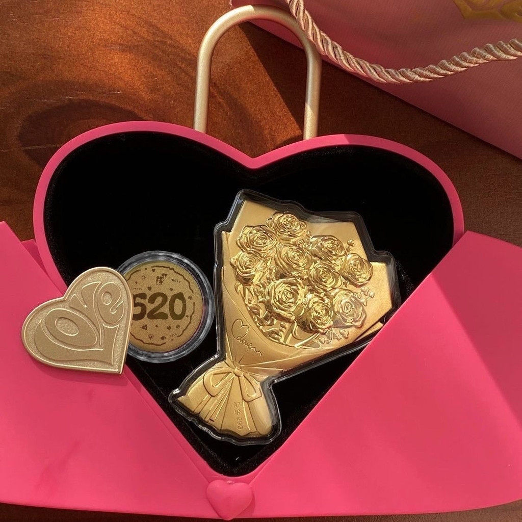 Snap-up Pure Gold 999 Rose Bouquet หวานหรูหราของขวัญวันวาเลนไทน์ของขวัญวันเกิดสําหรับสาววัตถุ Rose c