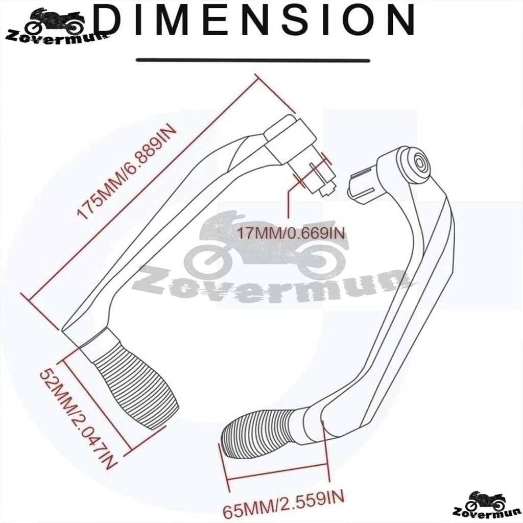 สําหรับ GPX Legend 250 Racer 200 DEMON 150GR 125 GR 200R Drone GR200R Racer200 รถจักรยานยนต์ CNC อลูมิเนียม Lever Guard Handlebar Grips Guard คลัทช์เบรค Levers Handle Bar Guard Protector - รูปที่ 3