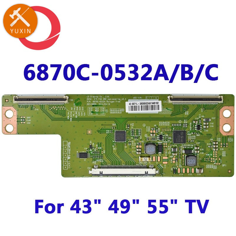 6870C-0532B TCON 6870C-0532C 6870C-0532A T-CON Logic Board สําหรับ 43 49 55 นิ้วหน้าจอ LCD pane. tta