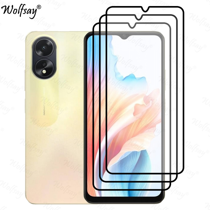 100D HD Black Edgeกระจกนิรภัยฟิล์มสําหรับOppo A98 A97 A96 A95 A94 A93s A93 A92 A92s A91 A79 A77s A77