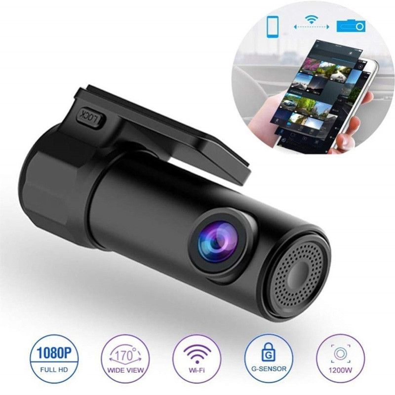 iuggyit กล้องติดรถยนต์อัจฉริยะ WiFi 4k มุมกว้าง140°+กล้องหลังFHD กล้องติดรถยนต์