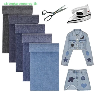 Strongaromonyu Iron On Denim เสื้อผ้าแพทช์สี่เหลี่ยมผืนผ้า Big Patch สําหรับกางเกงยีนส์แจ็คเก็ตกางเกงสติกเกอร์ DIY Applique Badge ขายส่งเสื้อผ้าซ่อม TH