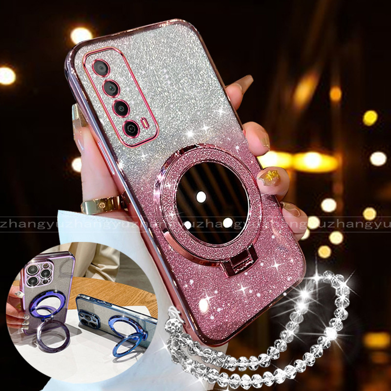 สําหรับ Huawei y7a Clear Case หนาฝาครอบชุบซิลิโคน Shock Proof เคสโทรศัพท์ CCCCA17
