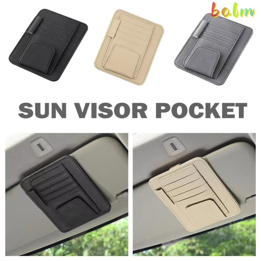 BALM Pen Card Glasses Clip Holder Organizer, Multi-Pocket Car Sun Visor, Visor Storage Car แว่นตากันแดดผู้ถือ
