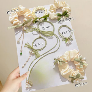 Fairy Lily of The Valley ดอกไม้เชือกผมผูกผมยางรัดหัวเชือก Scrunchies