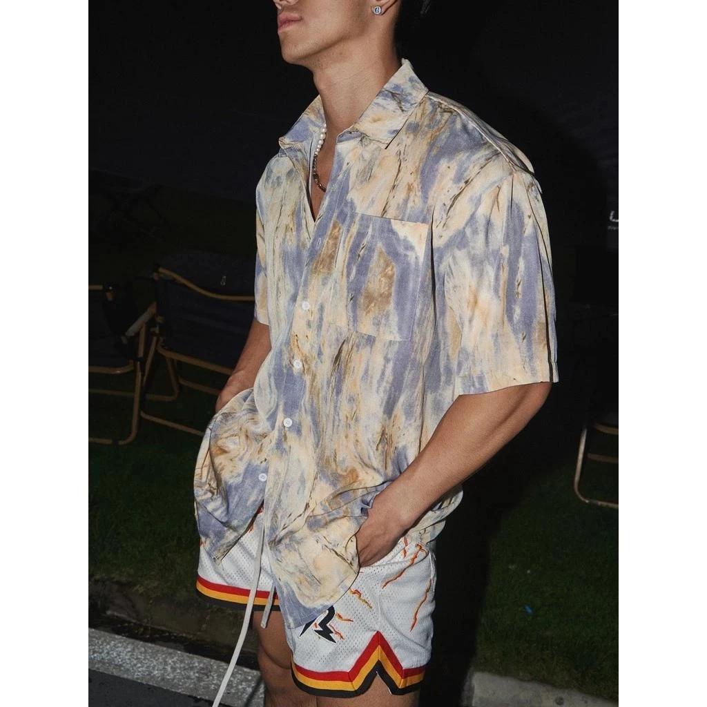 เสื้อเชิ้ตแขนสั้นลายมัดย้อม สไตล์อเมริกัน thumbnail 6
