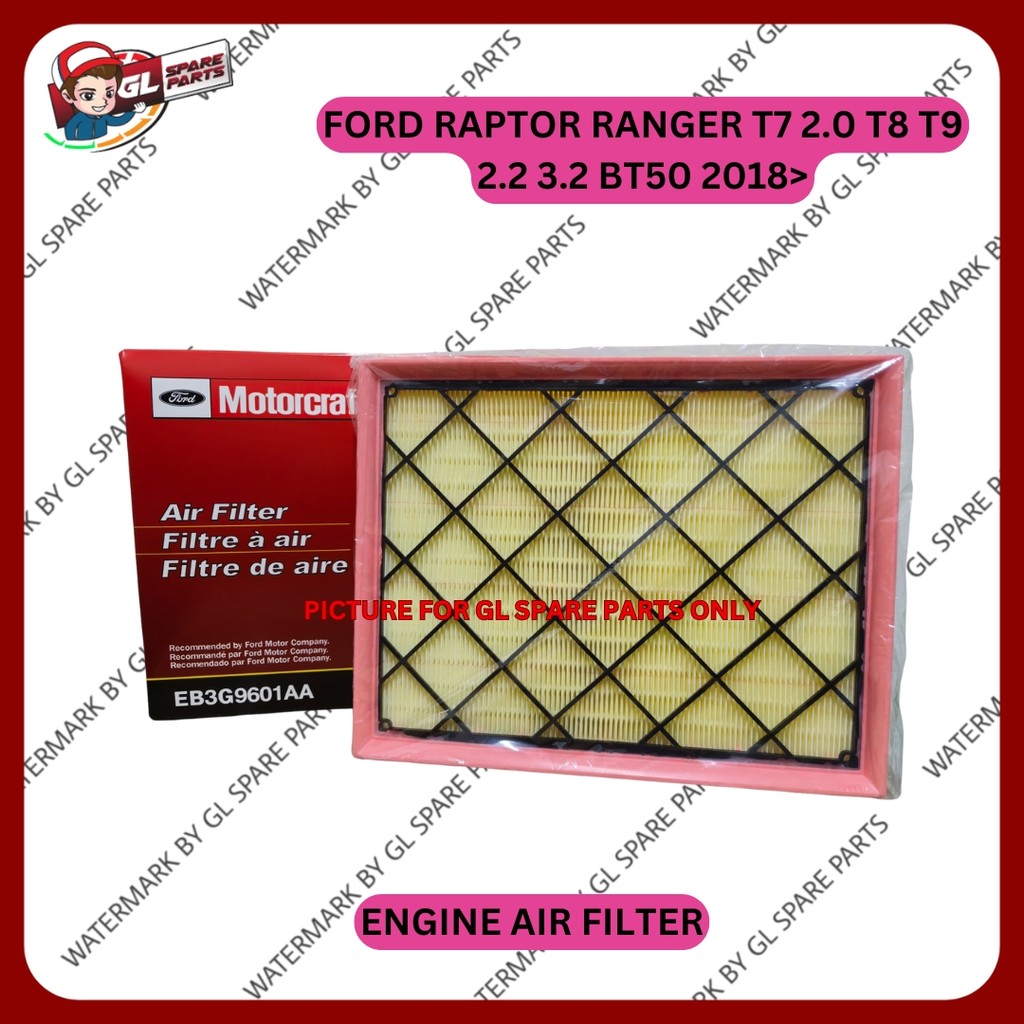 ไส้กรองอากาศ FORD RANGER T7 2.0 T8 T9 2.2 3.2 RAPTOR MAZDA BT50 2018> (EB3G9601AA)