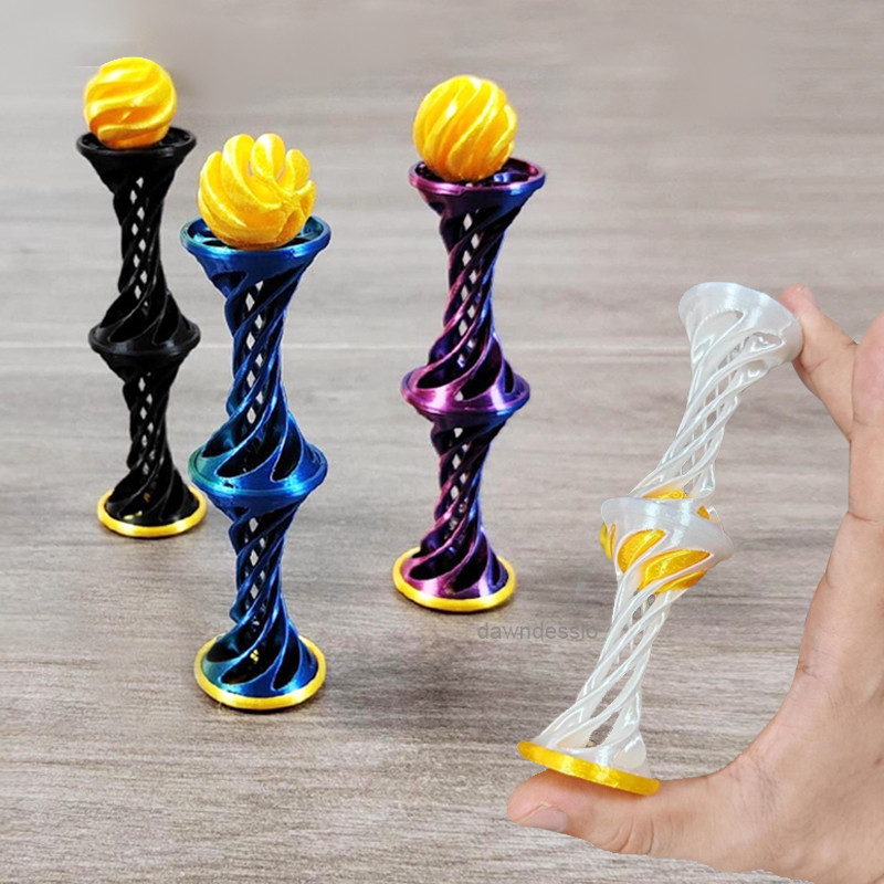 3D Double Layer Helical Tree ความหลากหลายเด็ก Decompression เครื่องประดับพิมพ์ Pyramid Passthrough Fidget ของเล่นของขวัญ