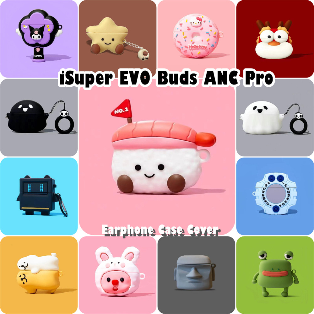 imamuraFor iSuper EVO Buds ANC Pro Case เคสหูฟังการ์ตูนแฟชั่นปลอกซิลิโคนอ่อนนุ่ม NO.1