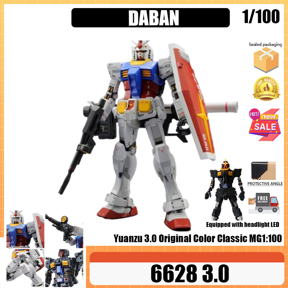 Daban 6628 3.0 RX-78-2 FIGHTER CLOSE-COMBAT MOBILE SUIT EFSFPROTOTYPEYuanzu 3.0 สีต้นฉบับคลาสสิก MG1