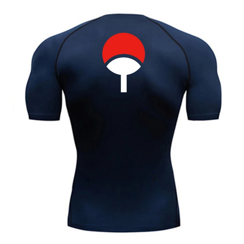 กราฟิกเสื้อการบีบอัดสําหรับชายกีฬา Quick Dry Rash Guard ยืด Baselayers Undershirts Gym ออกกําลังกายวิ่ง Tshirt Tops