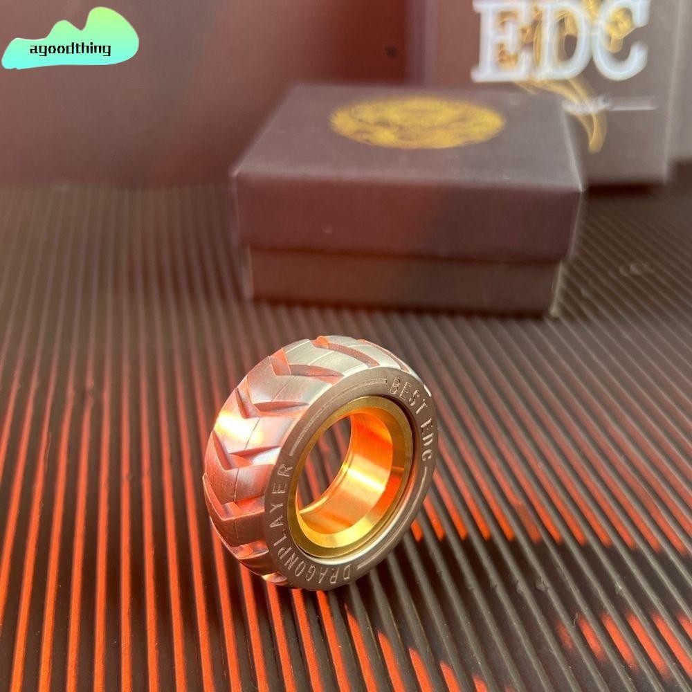 AGOODTHING Fidget Edc Mechanic Ring, Antistress โลหะปลายนิ้ว Gyro, Mute Relief Stress Fidget ของเล่น