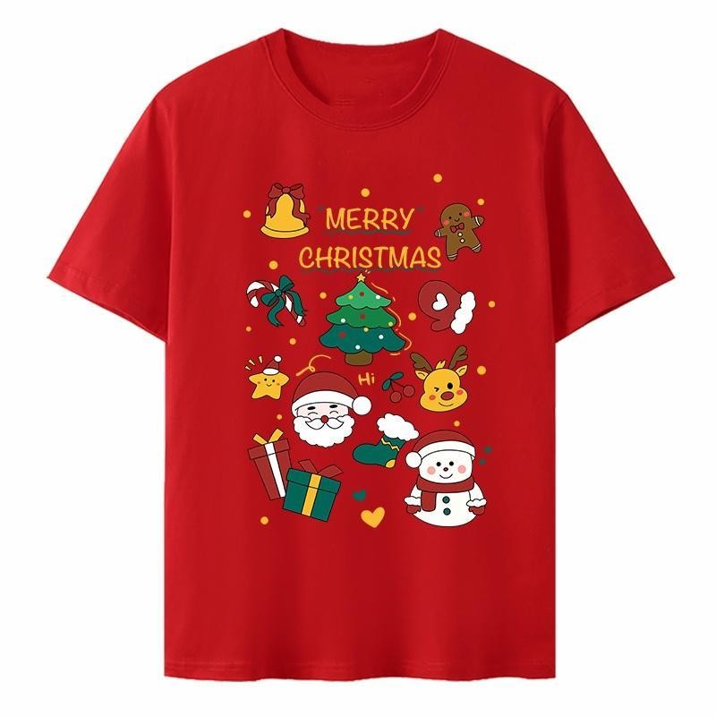 【ส่งจากไทย】 มาใหม่ เสื้อคริสต์มาส Merry Christmas สีแดง
