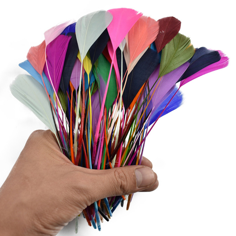ขายส่ง ขนห่านสีตกแต่งขนห่านสีขาวสําหรับงานฝีมือปาร์ตี้ Dream Catcher Fly Tying วัสดุหัตถกรรมอุปกรณ์เสริม