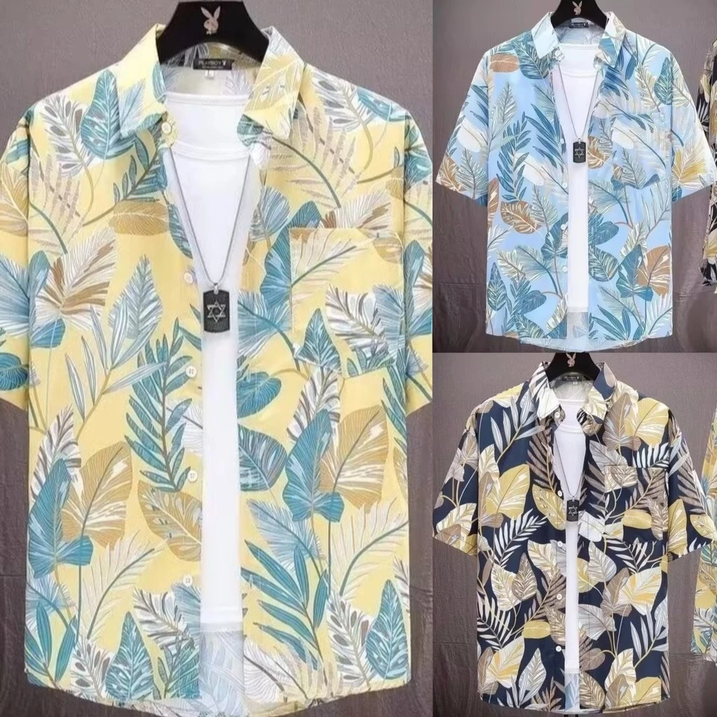 Hawaii Shirt เชิ้ตลายดอก แขนสั้น ทรงหลวม สไตล์เรโทร thumbnail 3